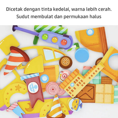 Pinwheel Mainan Magnet Dress Up Edukasi DIY Latih Kreativitas Imajinasi Anak TK 3 Hingga 6 Tahun