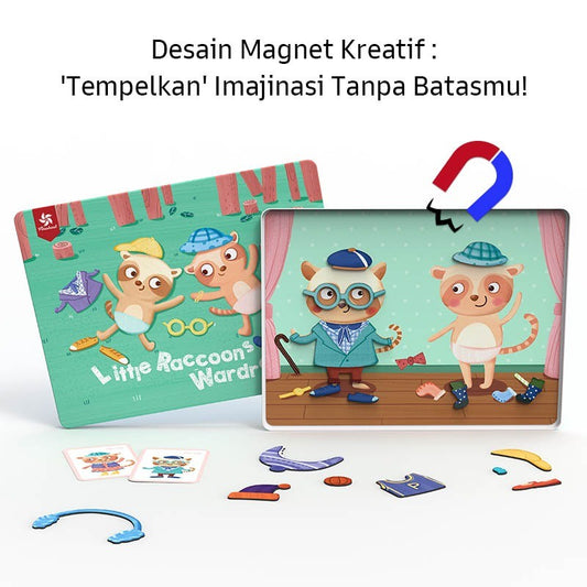 Pinwheel Mainan Magnet Dress Up Edukasi DIY Latih Kreativitas Imajinasi Anak TK 3 Hingga 6 Tahun