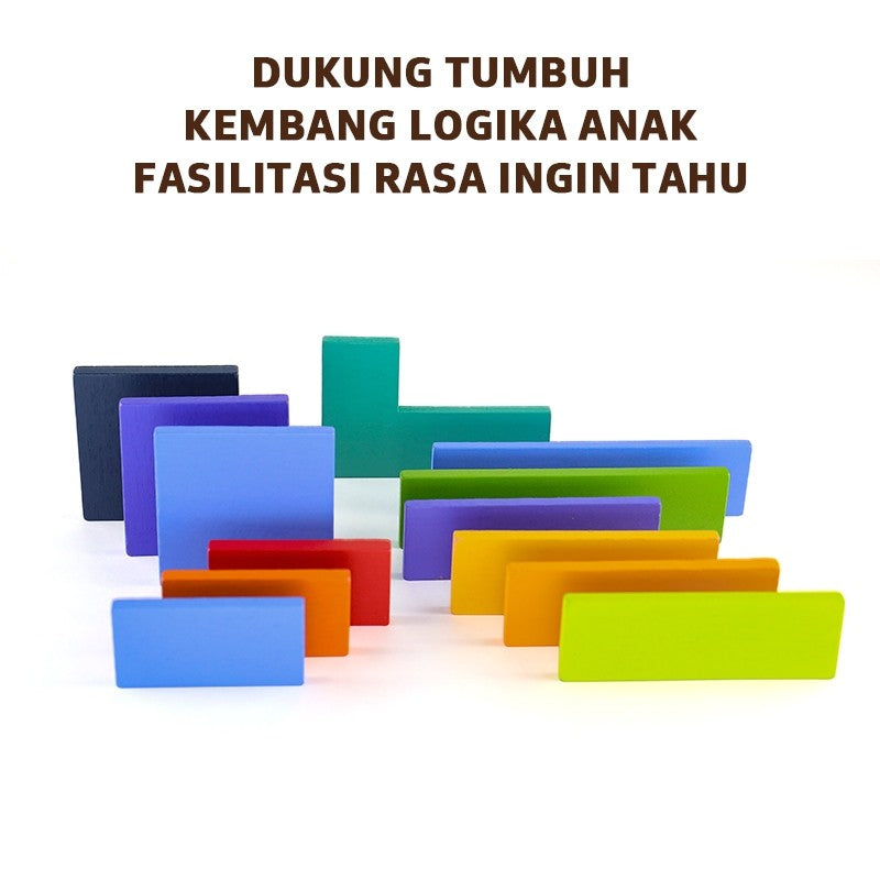 Pinwheel Wood Block Puzzle Mainan Edukasi Balok Kayu Permainan Logika Spasial Usia 3 Tahun Ke Atas