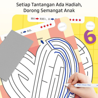 Pinwheel Fun Mazes Permainan Labirin Edukasi Anak Bisa Dihapus Usia 3 Tahun Ke Atas Latih Koordinasi