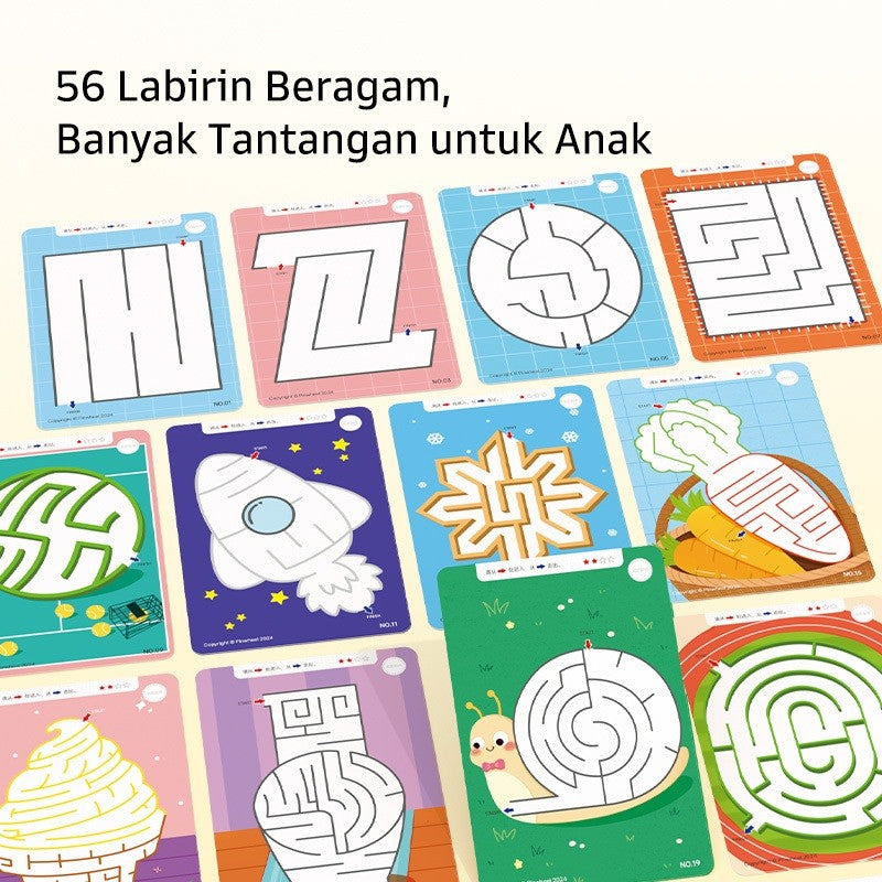 Pinwheel Fun Mazes Permainan Labirin Edukasi Anak Bisa Dihapus Usia 3 Tahun Ke Atas Latih Koordinasi