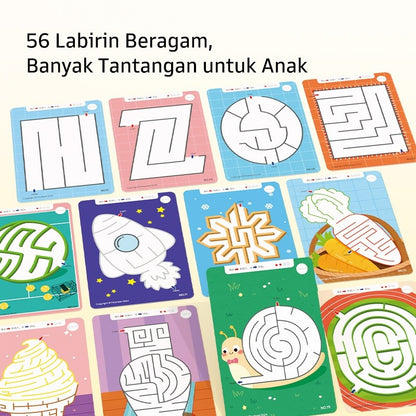 Pinwheel Fun Mazes Permainan Labirin Edukasi Anak Bisa Dihapus Usia 3 Tahun Ke Atas Latih Koordinasi