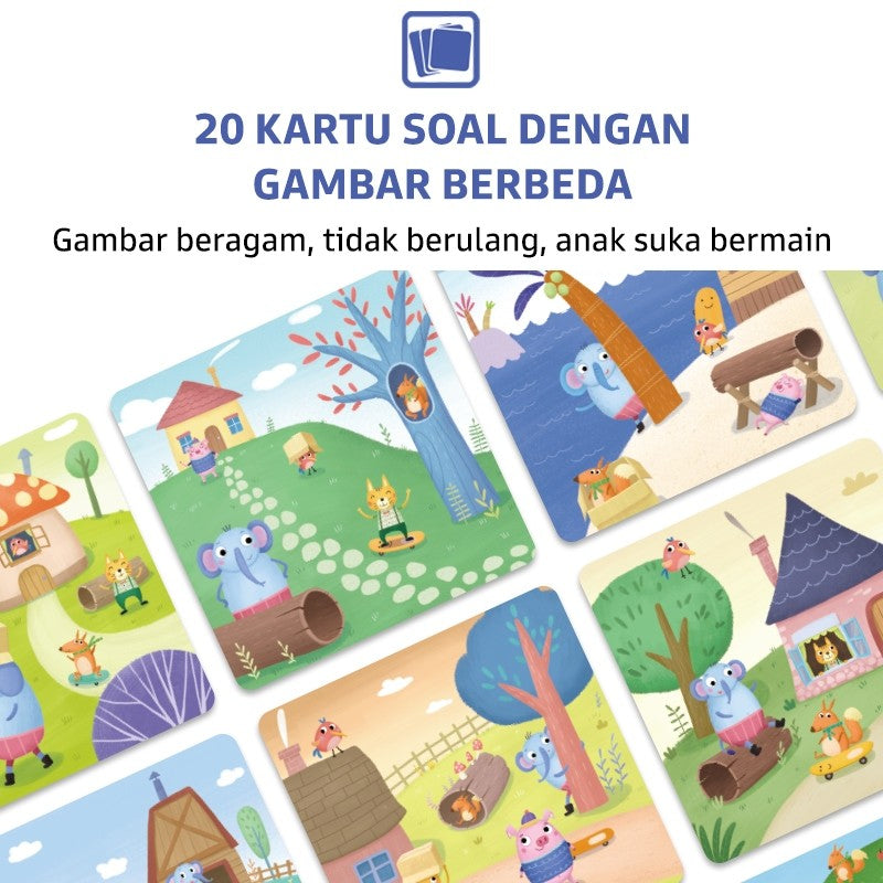 Pinwheel Mainan Edukasi Papan Kayu Seri Hewan Latih Warna Angka Logika Motorik Halus 3 Tahun Ke Atas