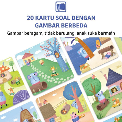 Pinwheel Mainan Edukasi Papan Kayu Seri Hewan Latih Warna Angka Logika Motorik Halus 3 Tahun Ke Atas