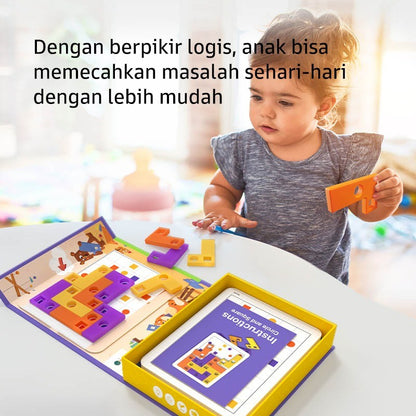 Pinwheel Mainan Edukasi Bentuk L Magnetik Latih Logika Penalaran Geometri Anak 4 Tahun Ke Atas