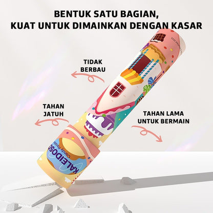 Pinwheel Kaleidoscope Kaleidoskop Mainan Sains Edukasi Anak Teropong Ajaib Berwarna 3 Tahun Ke Atas